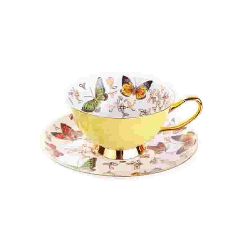 Bone China Butterfly Tea Cup