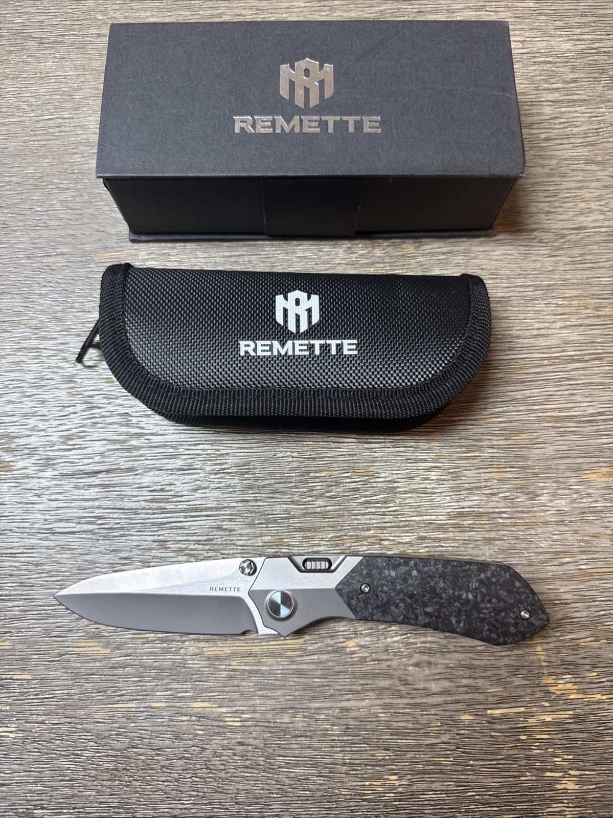 Remette RT-Meteor 2.99in M390 Titanium + Carbon Fiber Handle RTPT-E