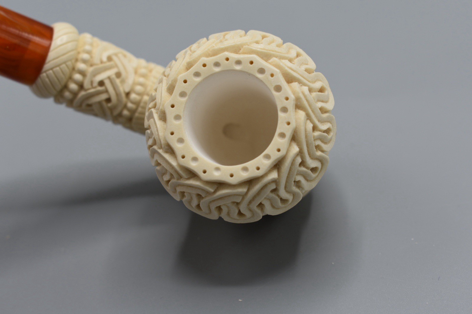 H ege Ornate Topkapi Calabash Pipe New-block Meerschaum Handmade W Case#687