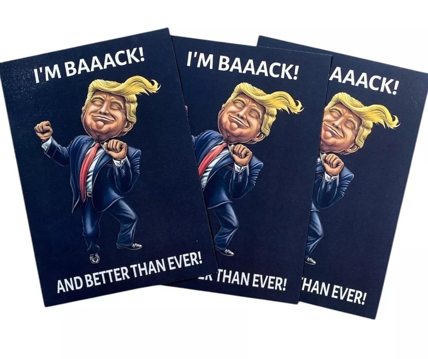 3 TOTAL Donald Trump Victory Dance – Large 4×6″ Die-Cut Bumper Sticker Car Decal