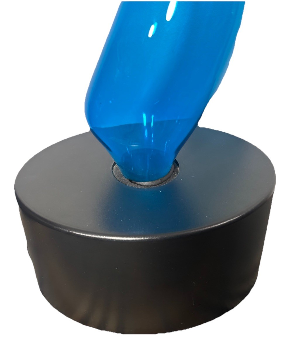 Lumisource Electra Sculptured Twisted Art Lamp Glass Plasma Light Blue *video*