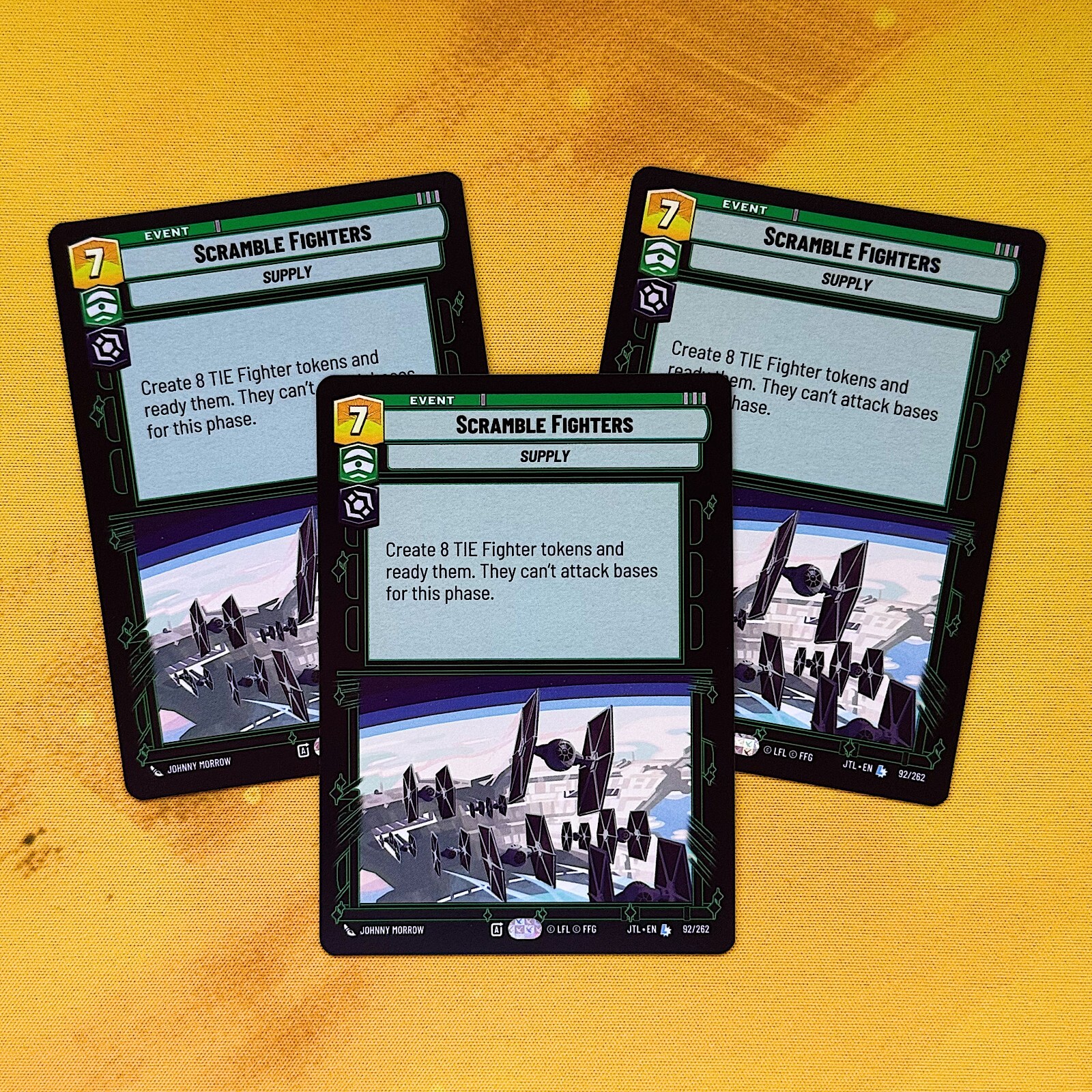 3x Scramble Fighters TIE Fighter Event 92 JTL Jump To Lightspeed PLAYSET SWU