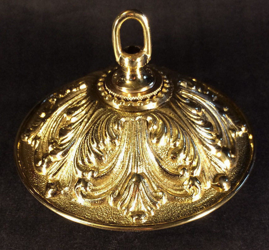 5 1/2″ Polished Brass Finish Die Cast Brass Screw Collar Ceiling Canopy Kit