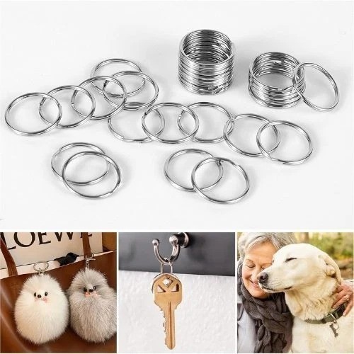 100PCS Key Rings Bulk Split Key Rings Keychain Rings and Crafts 1 Inch (25Mm)