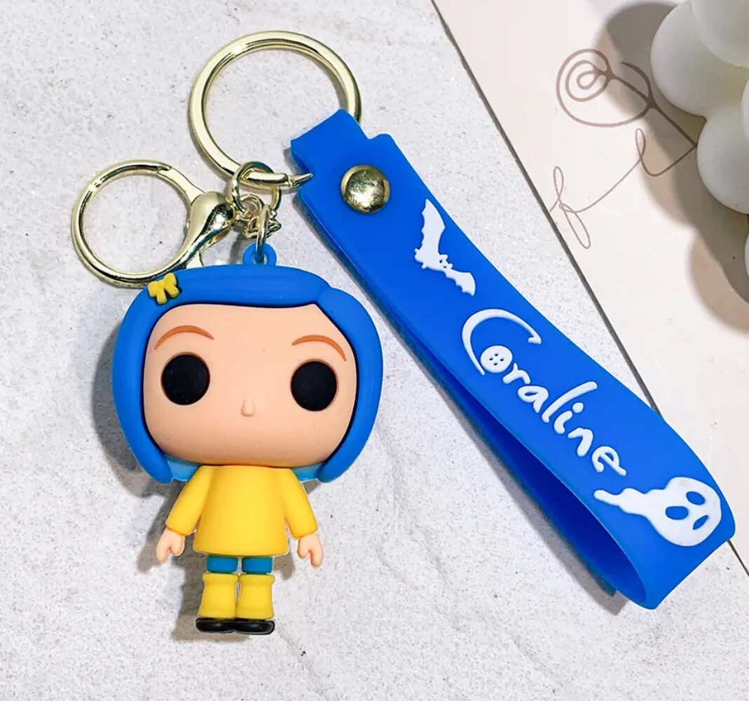 CORALINE KEYCHAIN – New Coraline Collectible Movie Keychain Yellow Parka