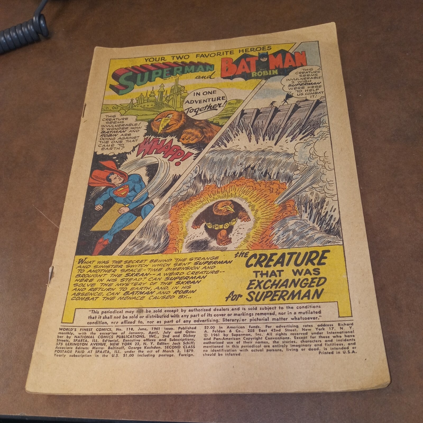 World’s Finest #118 Batman and Superman dc comics 1961 silver age superhero book