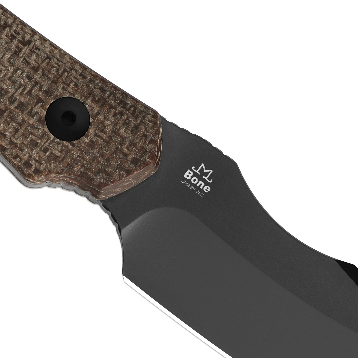 Kizer Bone Fixed Knife 3V Blade Micarta Handle With Kydex Sheath 1122A1 Camping