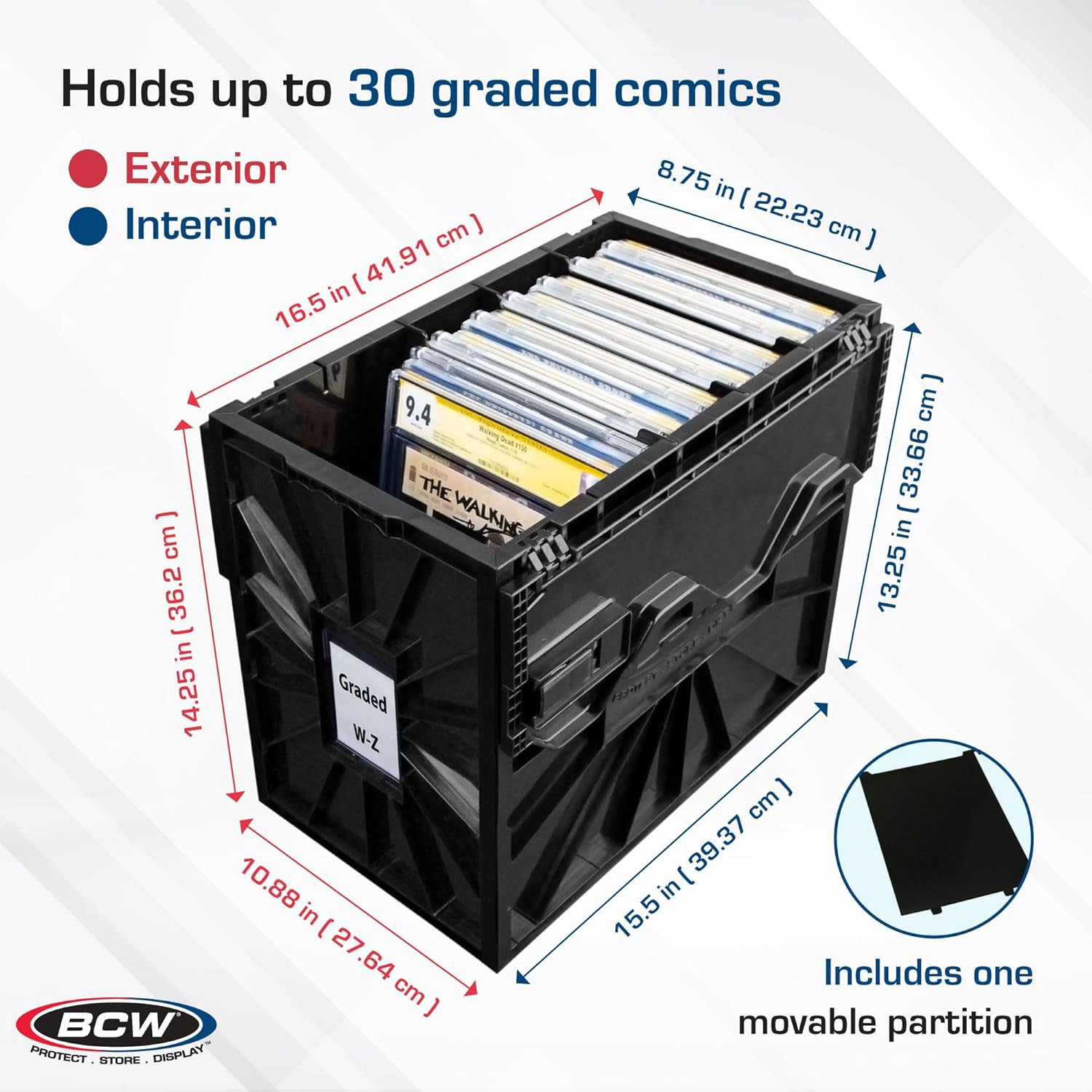 BCW Graded Certified Comic Book Storage Plastic Bin Stackable Boxes