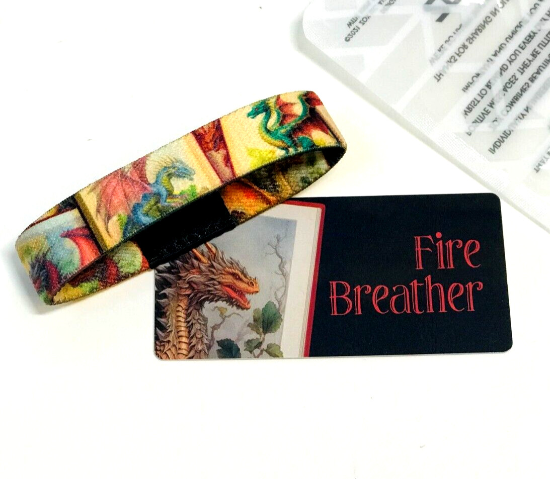 ZOX **FIRE BREATHER** Silver Single Small Wristband w/Card NIP