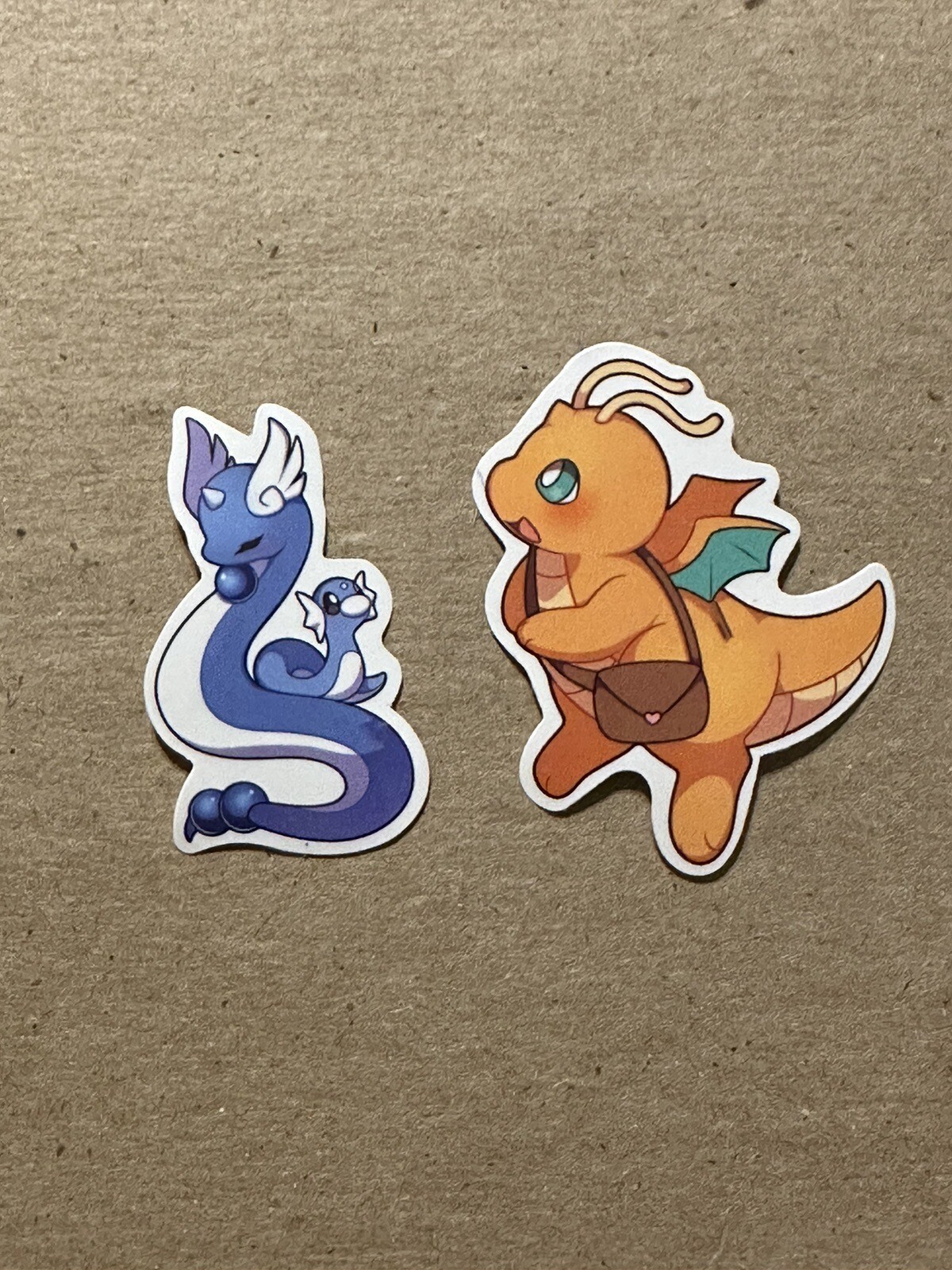 Pokemon Stickers Cute Dratini, Dragonair and Dragonite