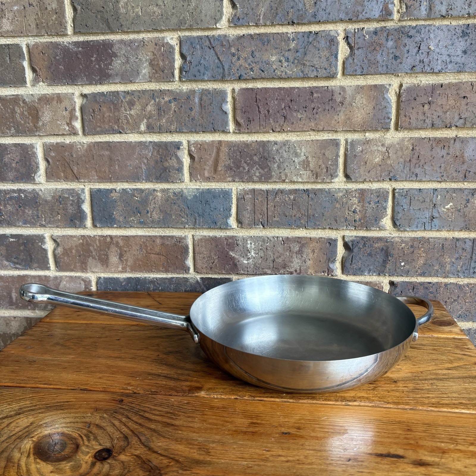 Vintage Revere Ware – Pro Line – 10″ Stainless Saute Fry Skillet Pan 6760 no lid