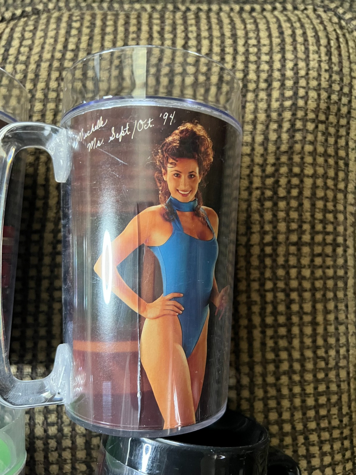 Vintage SNAP-ON TOOLS Thermo-Serv Tool Girl Plastic Mugs BANK ORNAMENT LOT