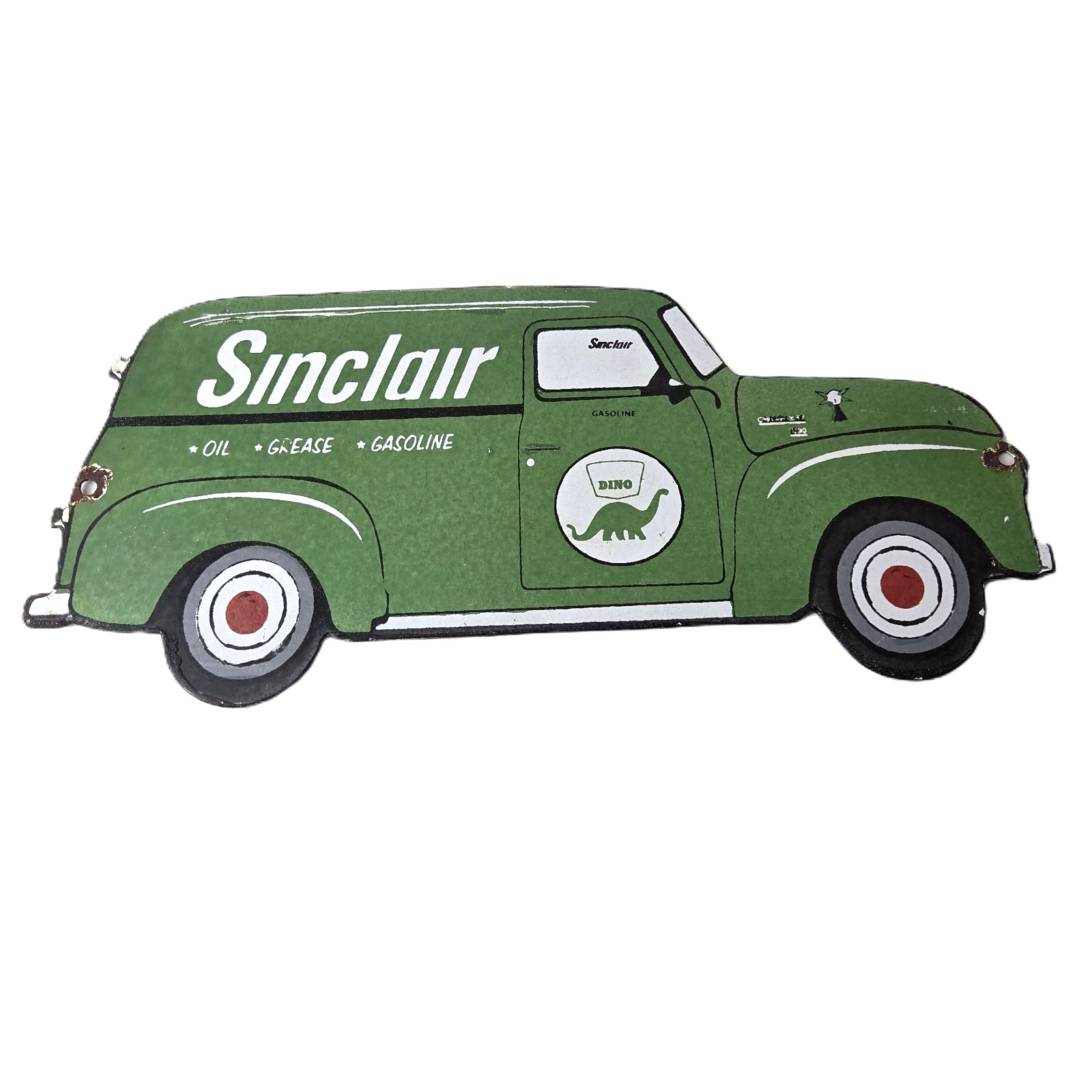 Vintage Sinclair Gasoline Sign – Gas Motor Oil Service Truck Pump Porcelain Sign