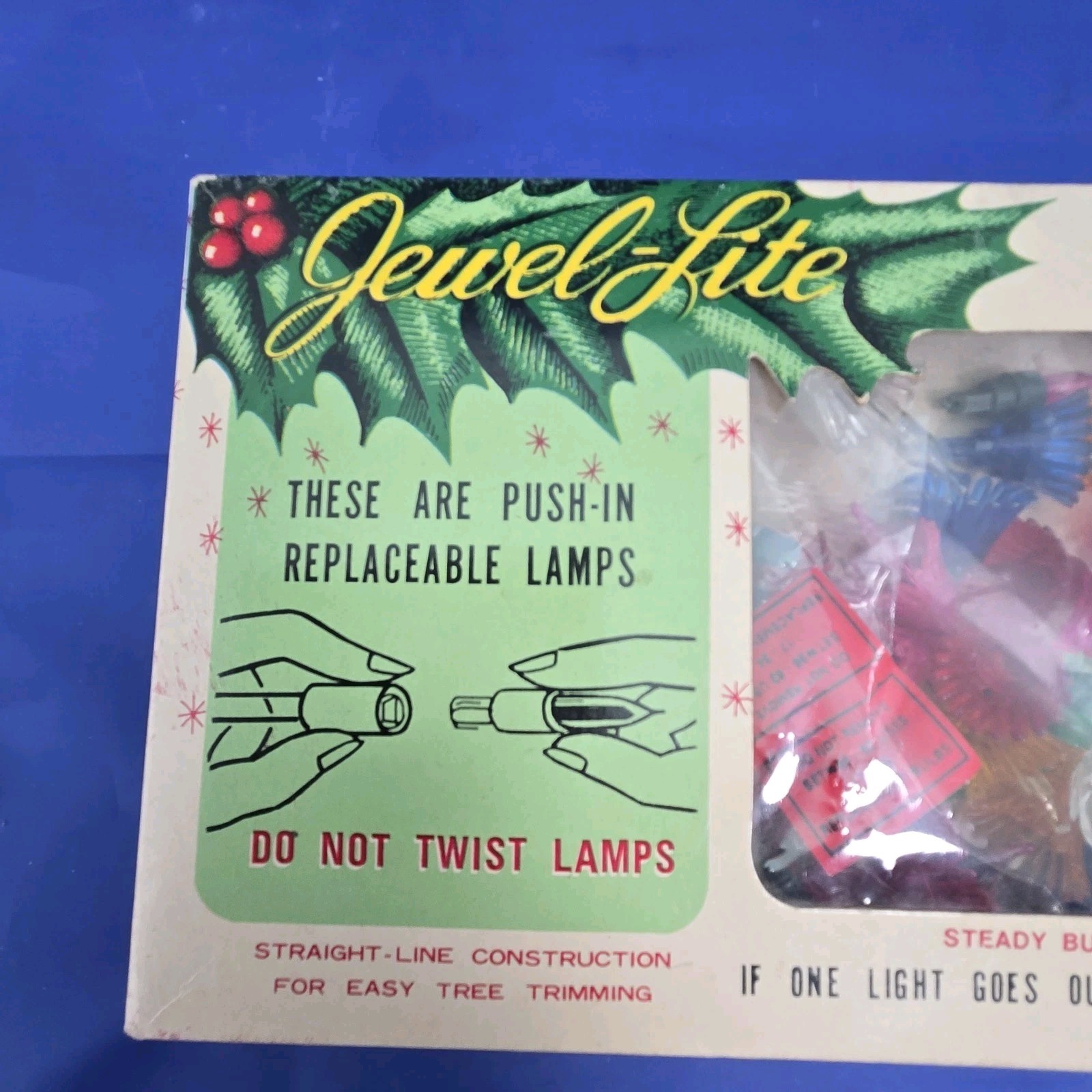 Vintage Jewel-lite Flower Christmas Push-In Replaceable Lamp Bulbs