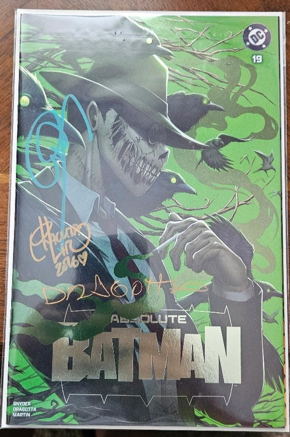 Absolute Batman 19 3x Signed Rachta Lin Scott Snyder Dragotta Trade Spot Foil-NM