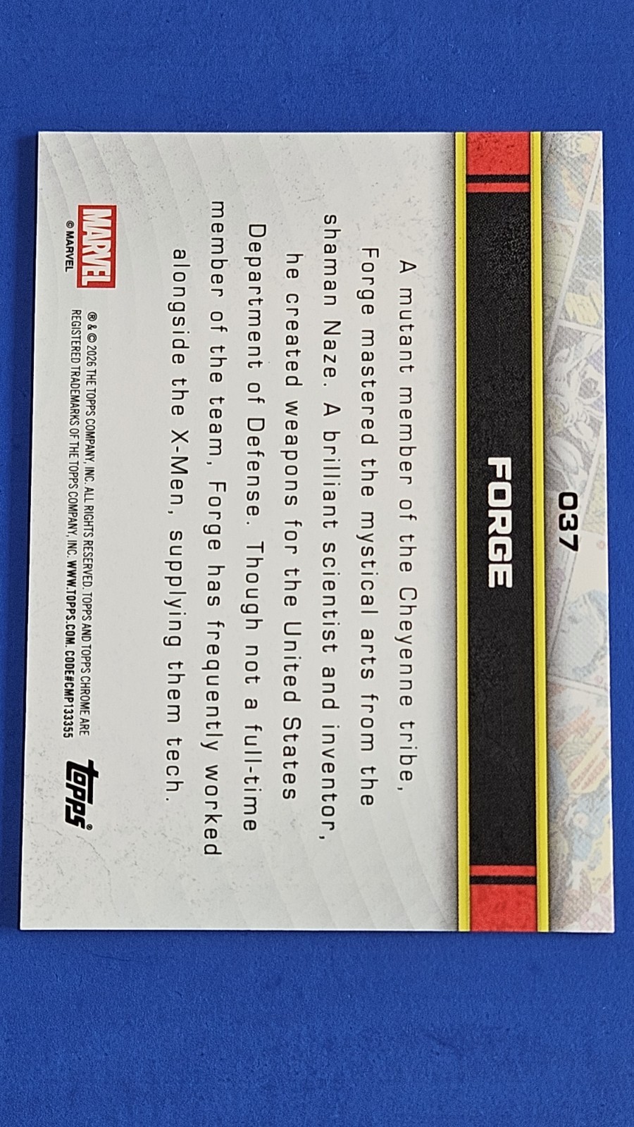 Forge – 2026 Topps Chrome Marvel Comics Green Lightning Refractor #86/99