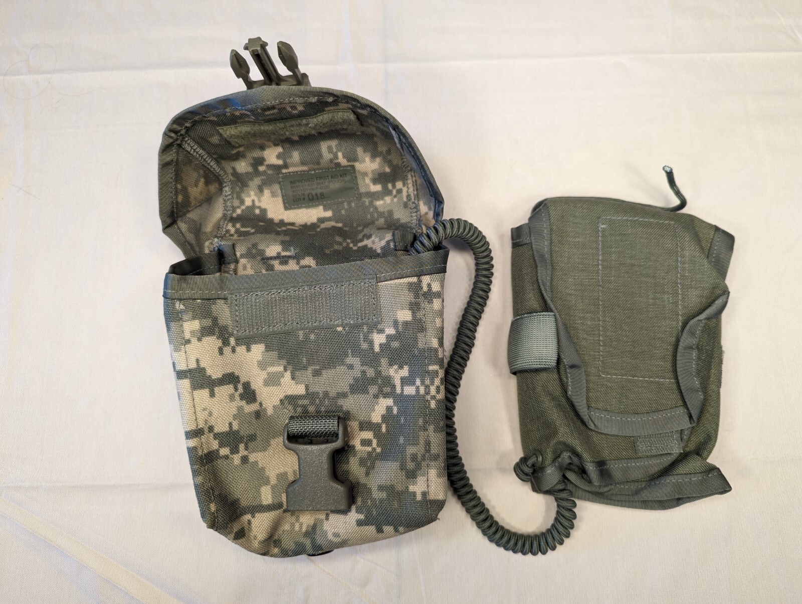 US Army ACU Molle IFAK First Aid Pouch with Insert – No Contents Good Condition