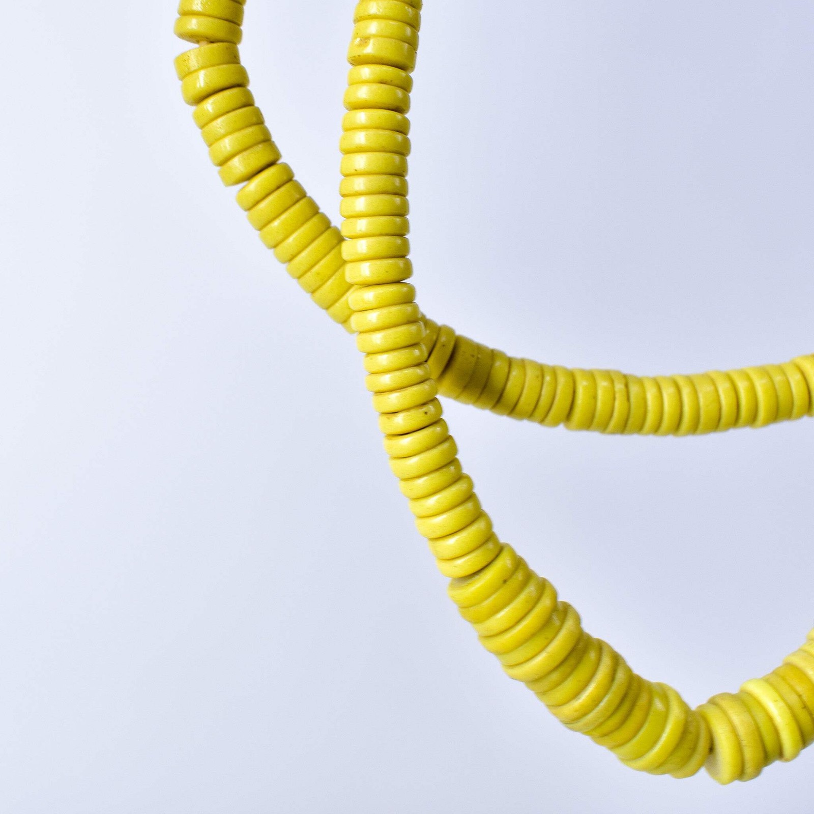 Bohemian Button Yellow Trade Beads