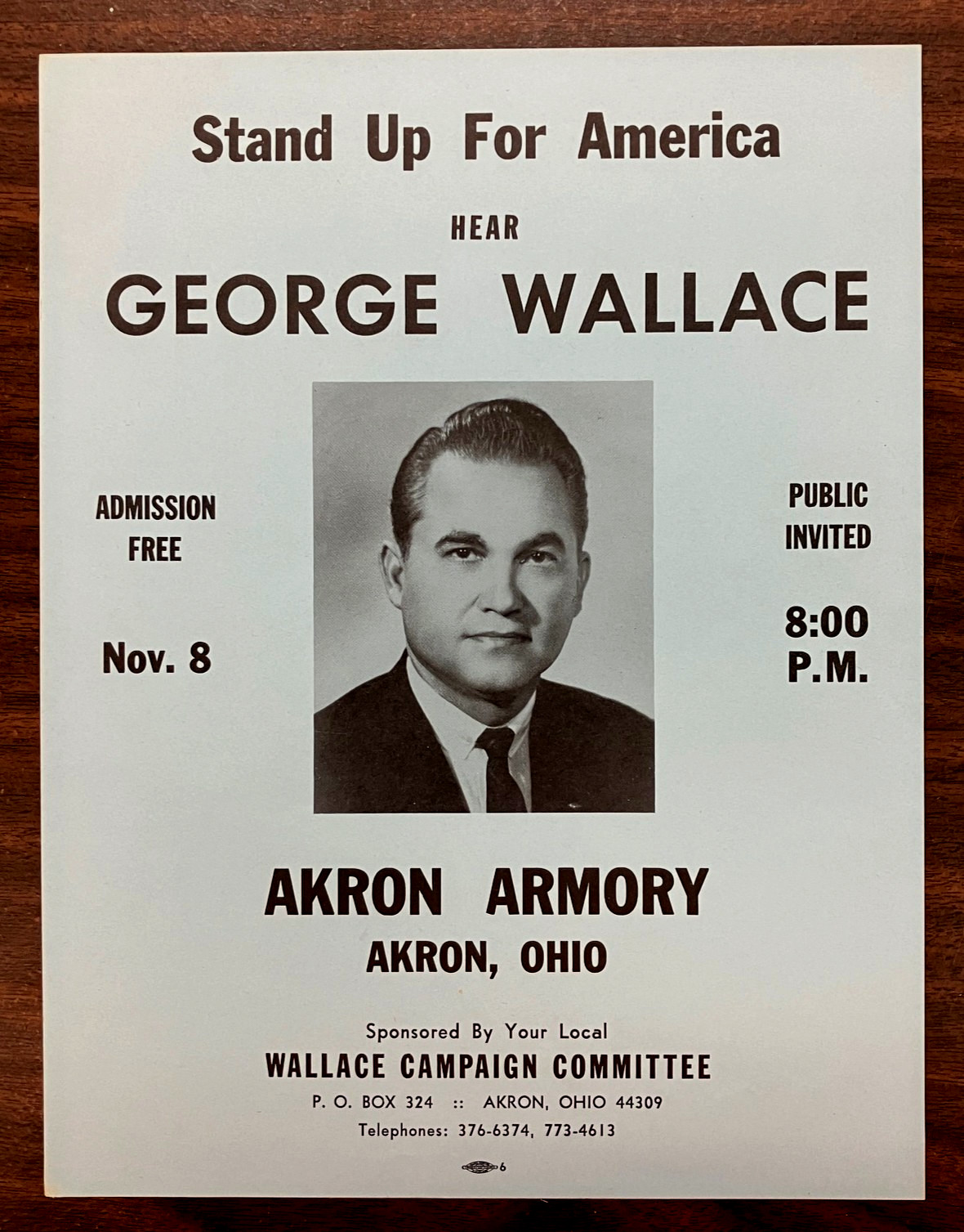 George Wallace and Jimmy Carter Campaign Rally Flyers