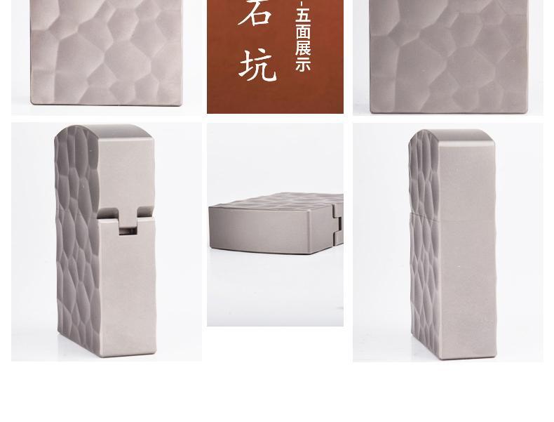 Titanium EDC Lighter Case – Square Box, Windproof, Thick Shell for Zippo Insert