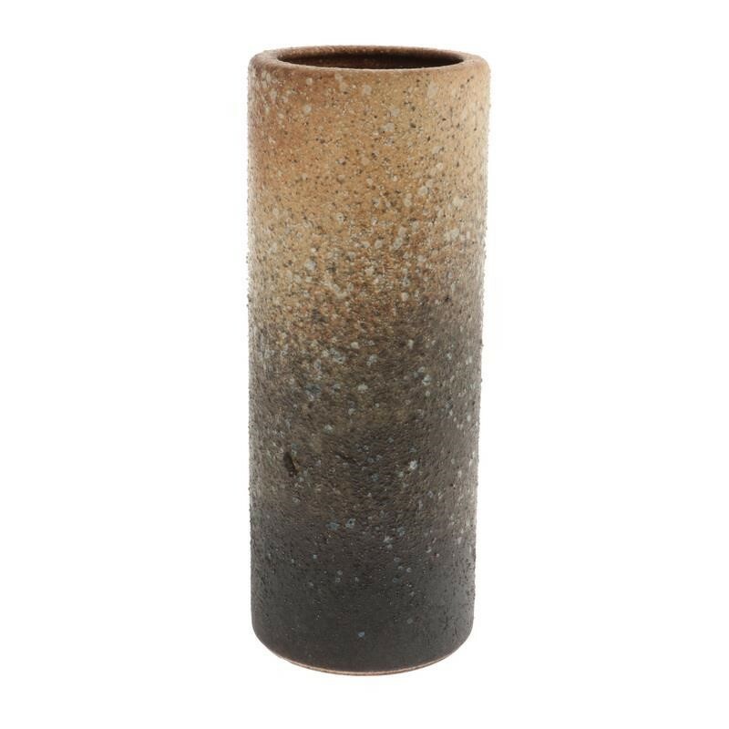 Japanese Ikebana Vase Cylinder Flower Arrangement 12.25″H Shiga Desert Moonrise