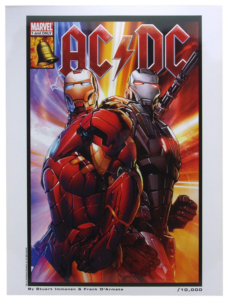 Iron Man AC/DC Heavy Metal Lithograph War Machine Unnumbered Proof Marvel Comics