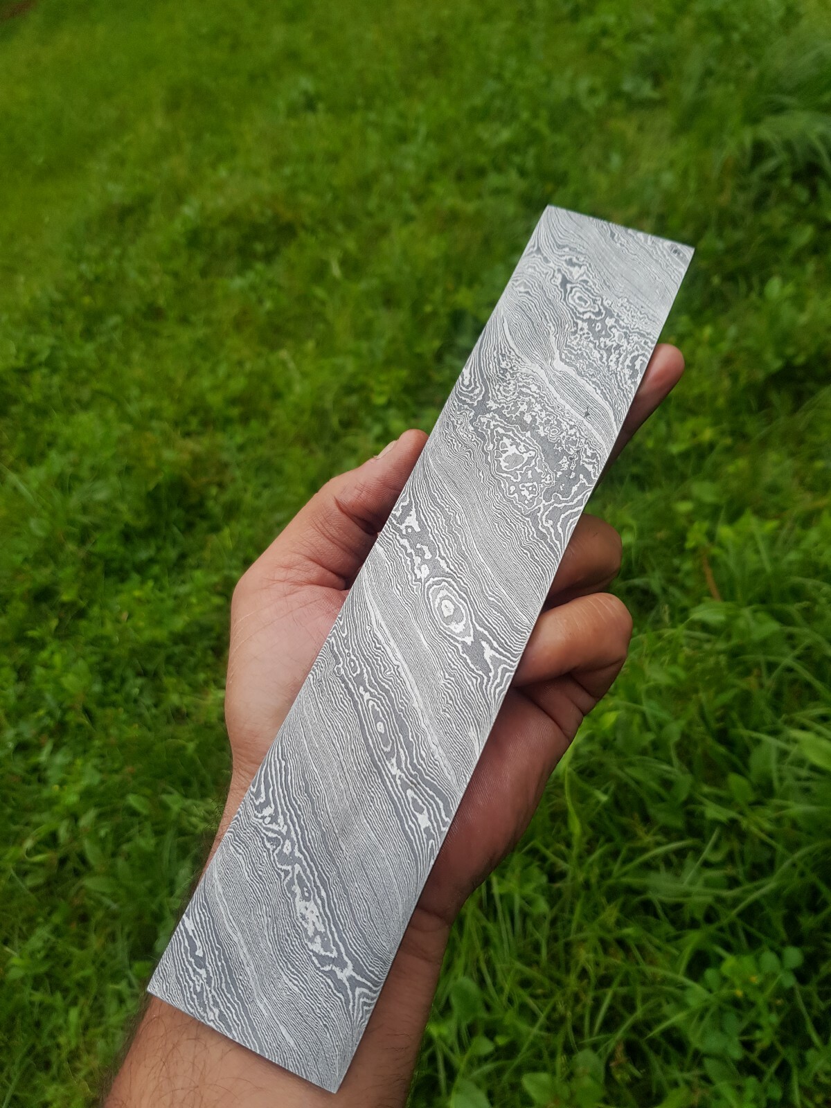 HAND FORGED DAMASCUS STEEL BILLET BAR TWIST PATTERN AH-.1065