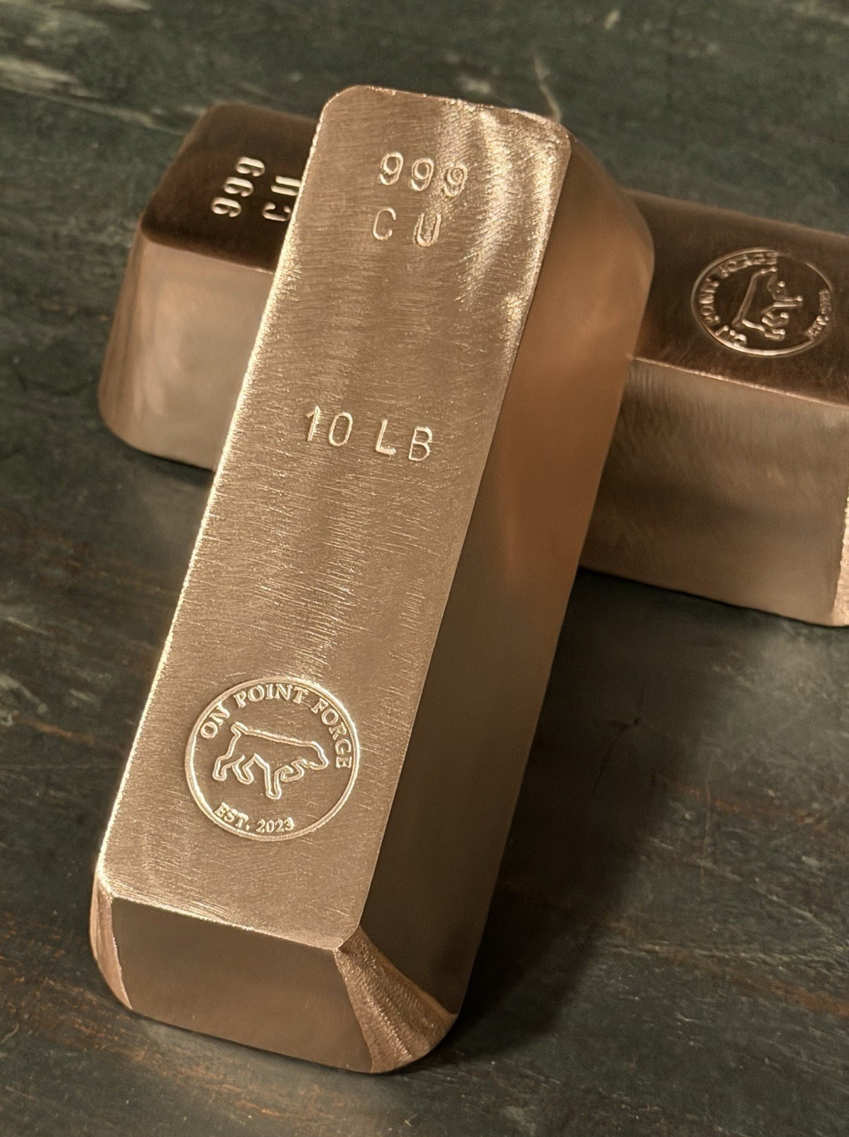 10 Lb .999 Solid Copper Bar | Hand Poured Copper Bullion