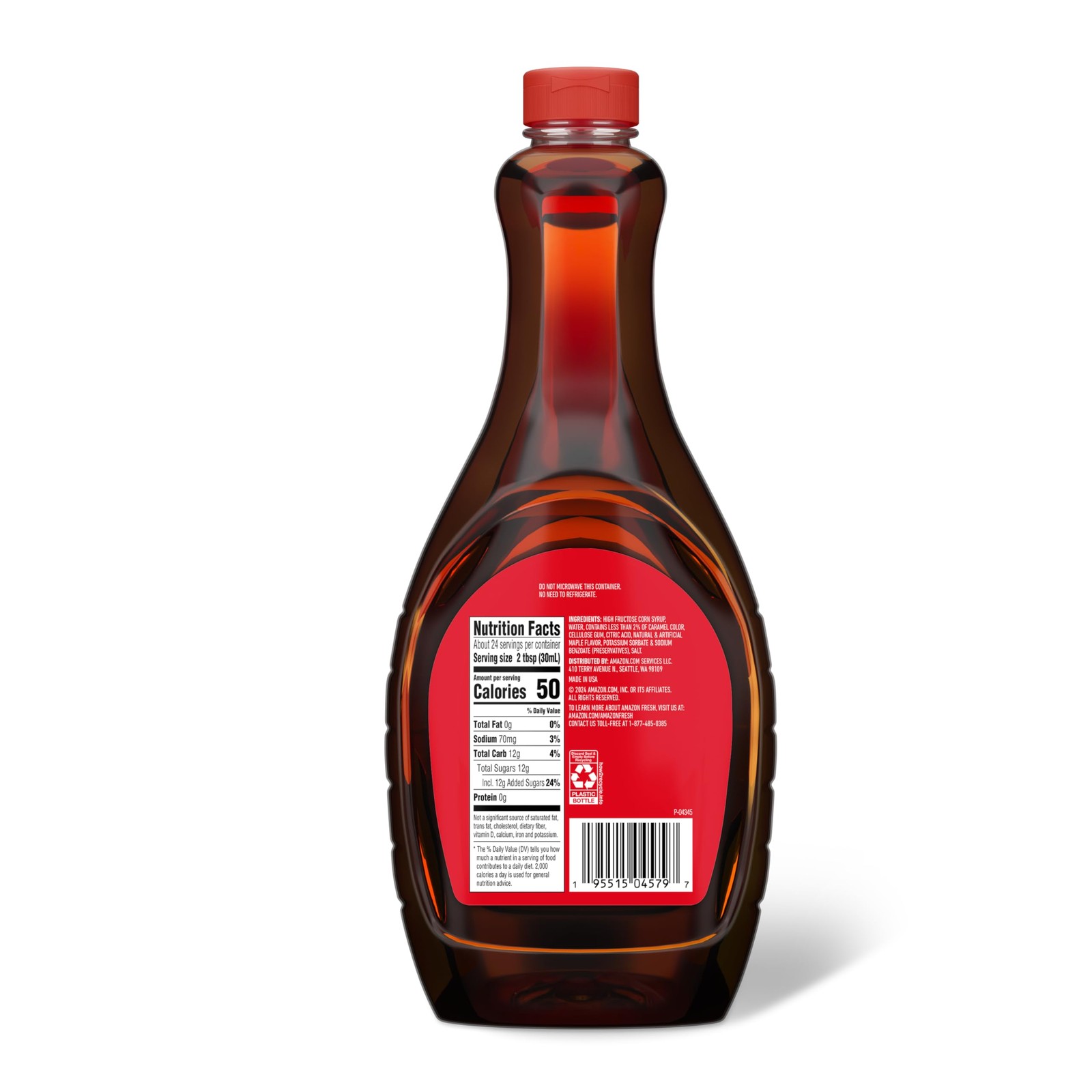 Amazon Saver, Pancake Syrup, Original, 24 fl oz (Pack of 24 Fl Oz 1)