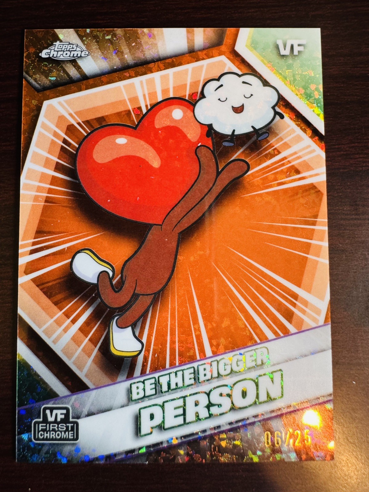 2026 Topps Chrome VeeFriends #30 Be The Bigger Person Orange Mini-Diamond /25