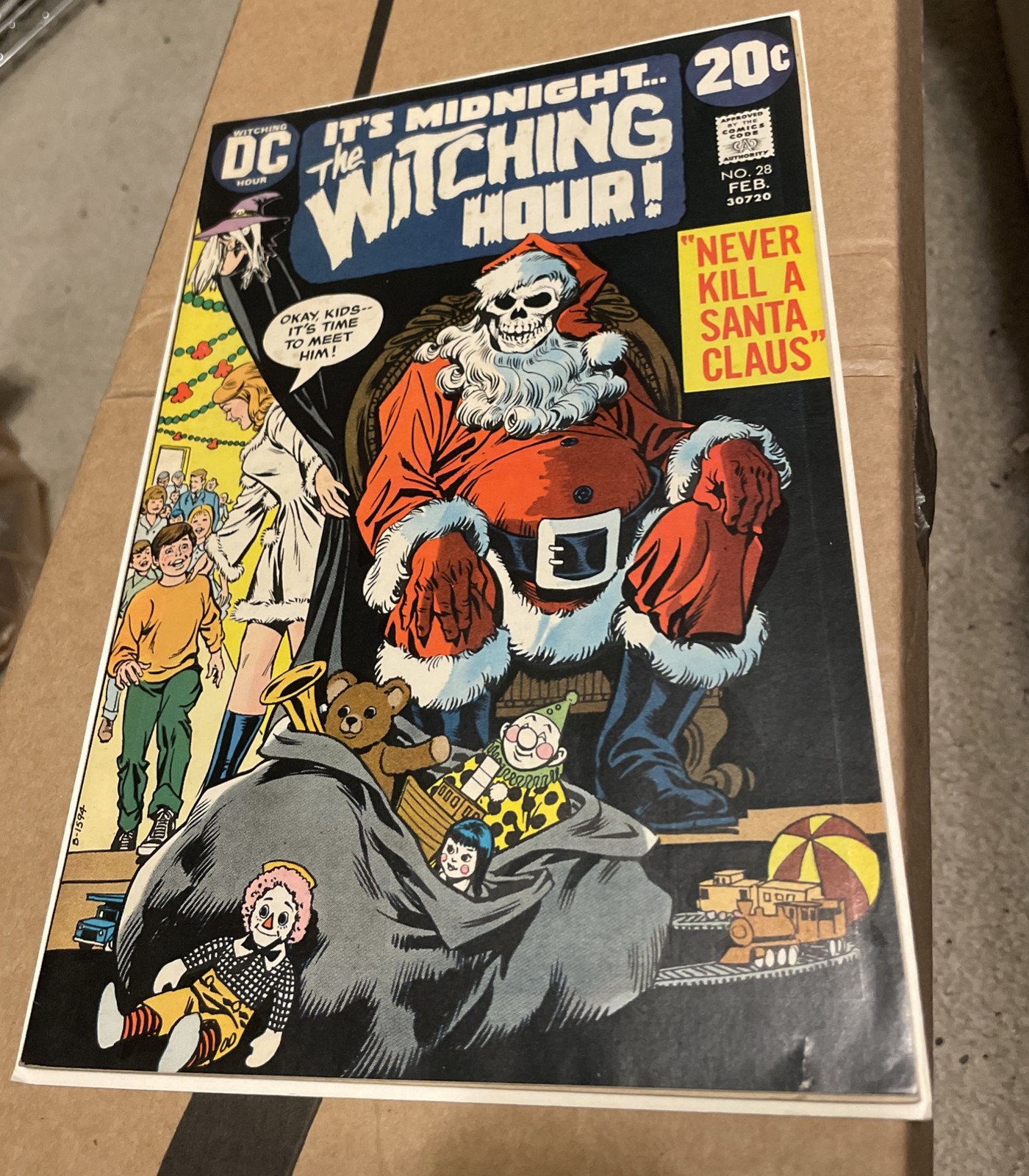 The Witching Hour #28 DC Comics 1973 NICK CARDY Skeleton Santa Christmas Cover!