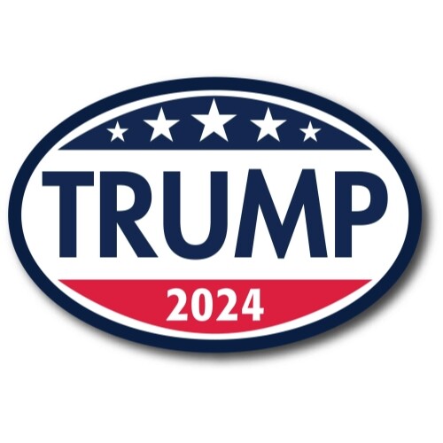 Trump 2024 Oval Magnet- Republican Magnet – Cars Trucks SUVs fridge mailbox