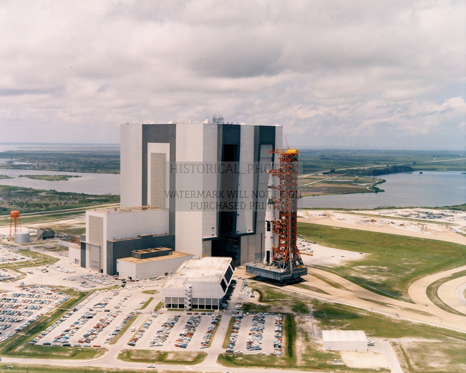 SATURN V ROCKET ROLLOUT FROM ASSEMBLY BUILDING APOLLO 11 1969 8X10 PHOTO