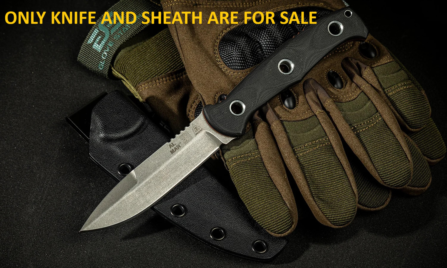 Al Mar Sere Operator Fixed Knife 4″ 154CM Steel Talon Blade Black G10 Handle