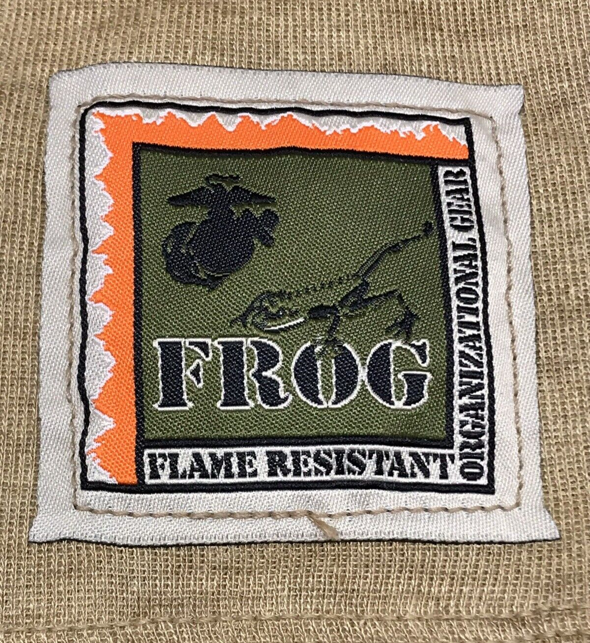 USMC Frog Balaclava Fire Resistant Protective Face Shield Tan Small / Medium NOS