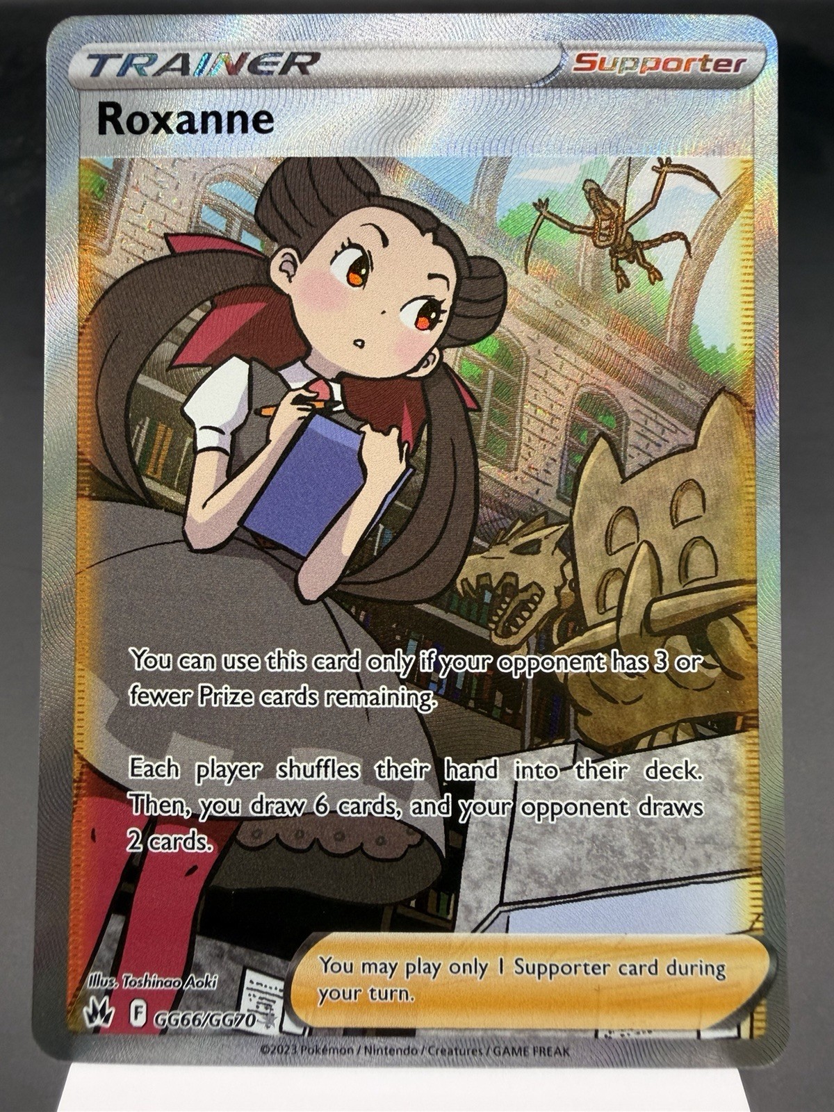 Roxanne GG66/GG70 – Full Art Holo – Crown Zenith Pokemon Card MINT