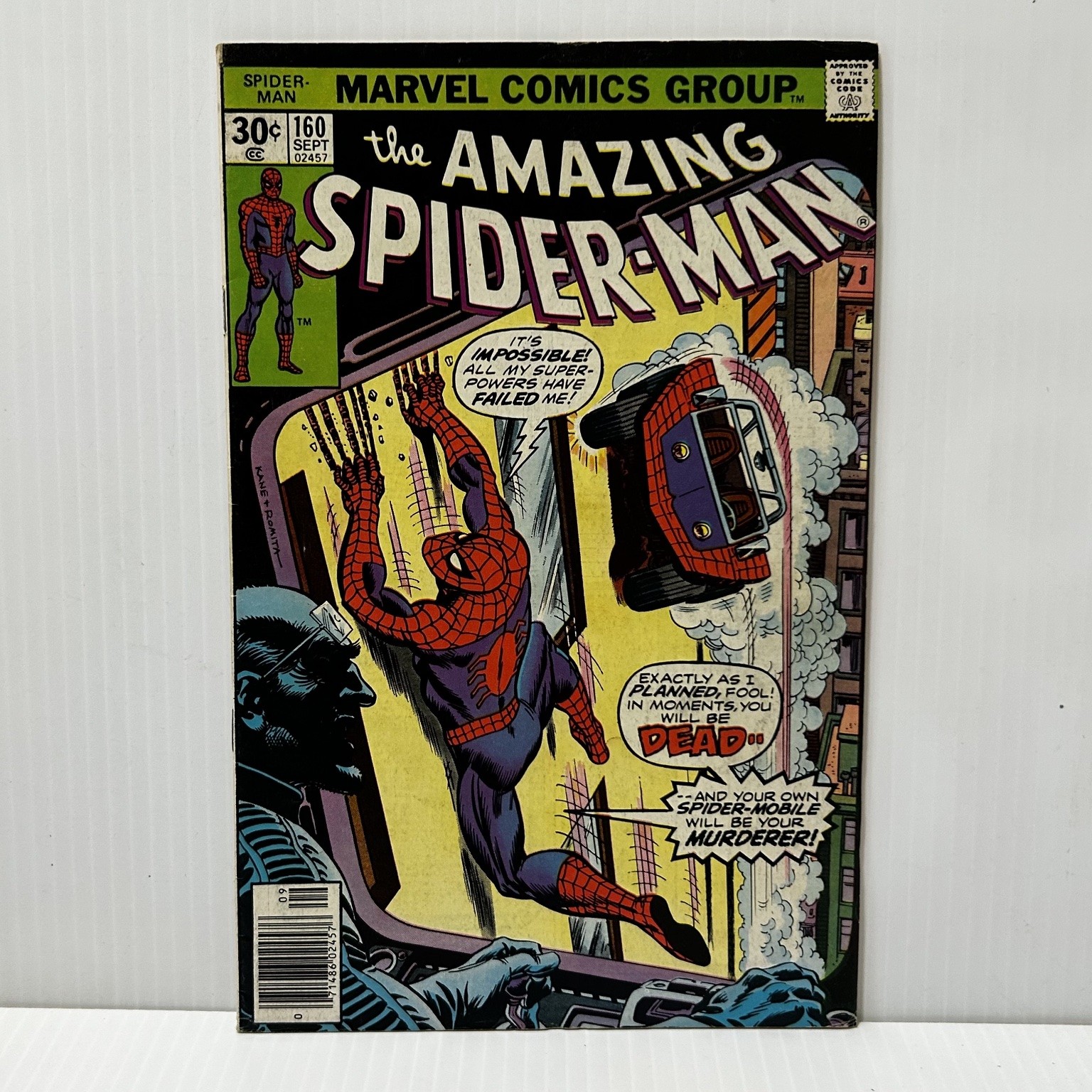 The Amazing Spider-Man #160 Marvel Kingpin Spider-Mobile 1976 Newsstand