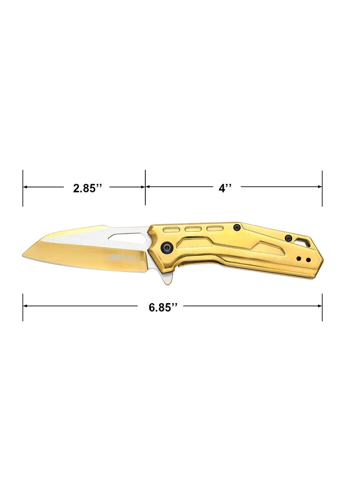 MT-A2016GD 6.85″ MTech Spring Assisted Folding Pocket Knife Gold Tinite Coated