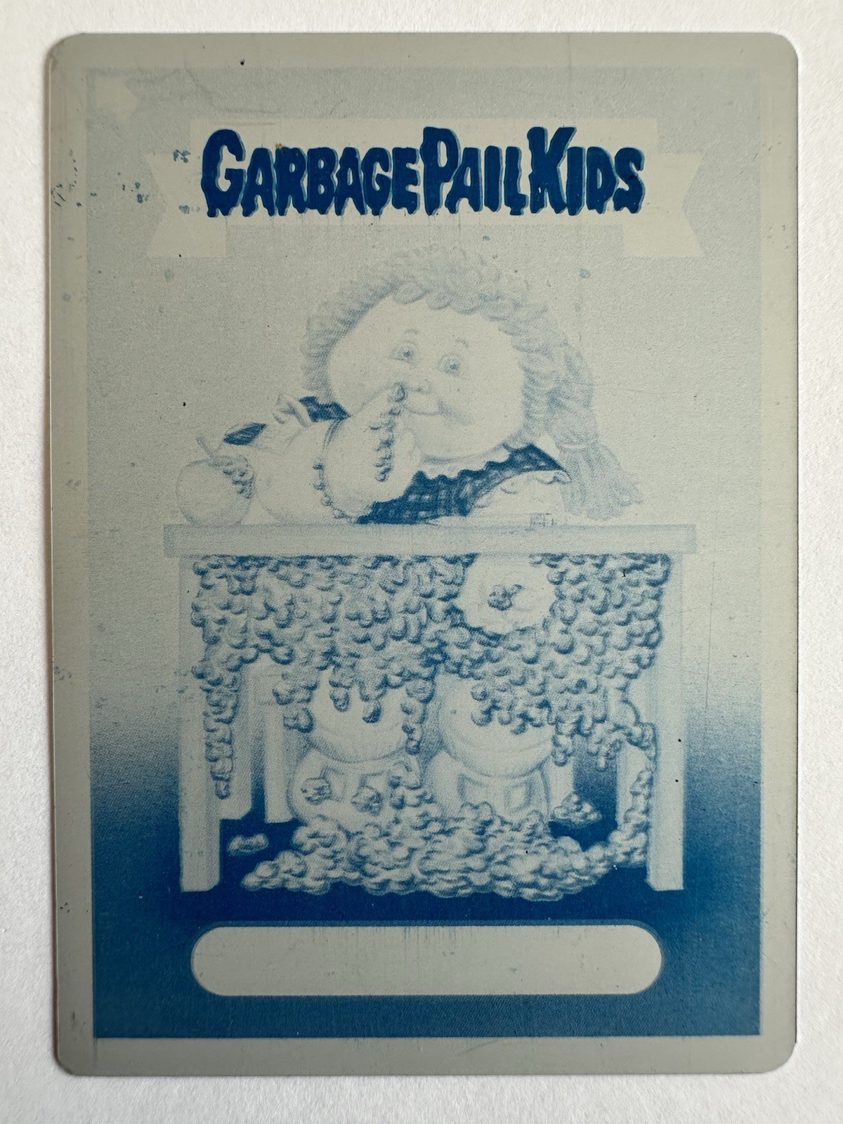 Topps Garbage Pail Kids Printing Plate 12 2020 Cyan 1/1 GPK Late to School