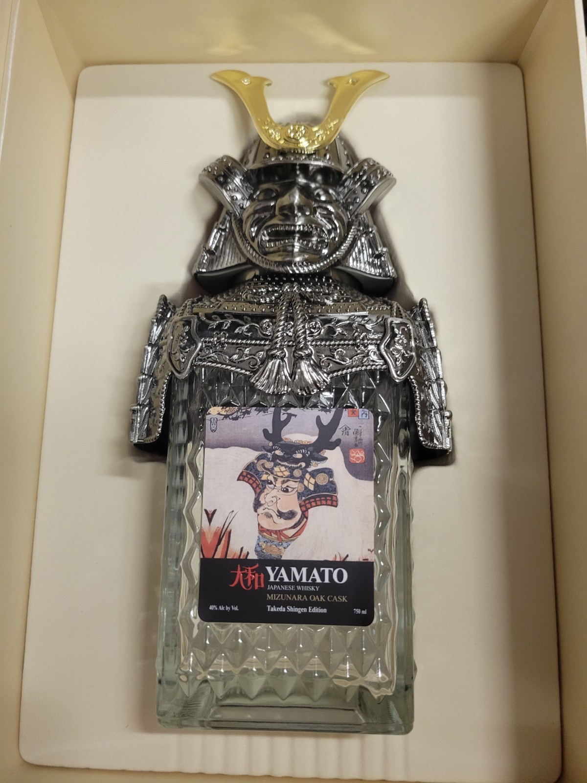 Empty Yamato Japanese Whisky Takeda Shingen Edition Box & Bottle