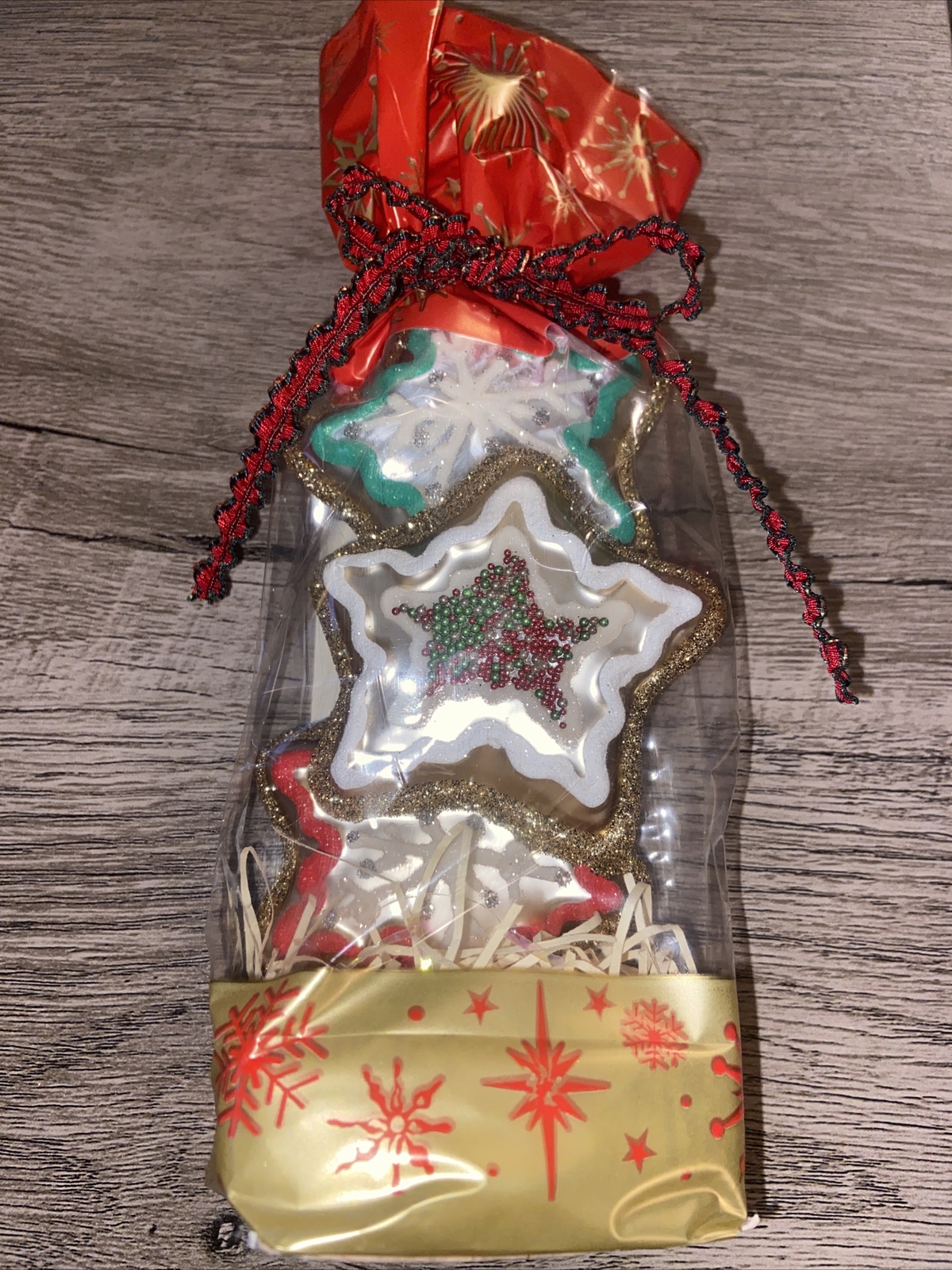 Ornaments to Remember: – Three Star Sugar Cookies – Christmas Ornament – NEW