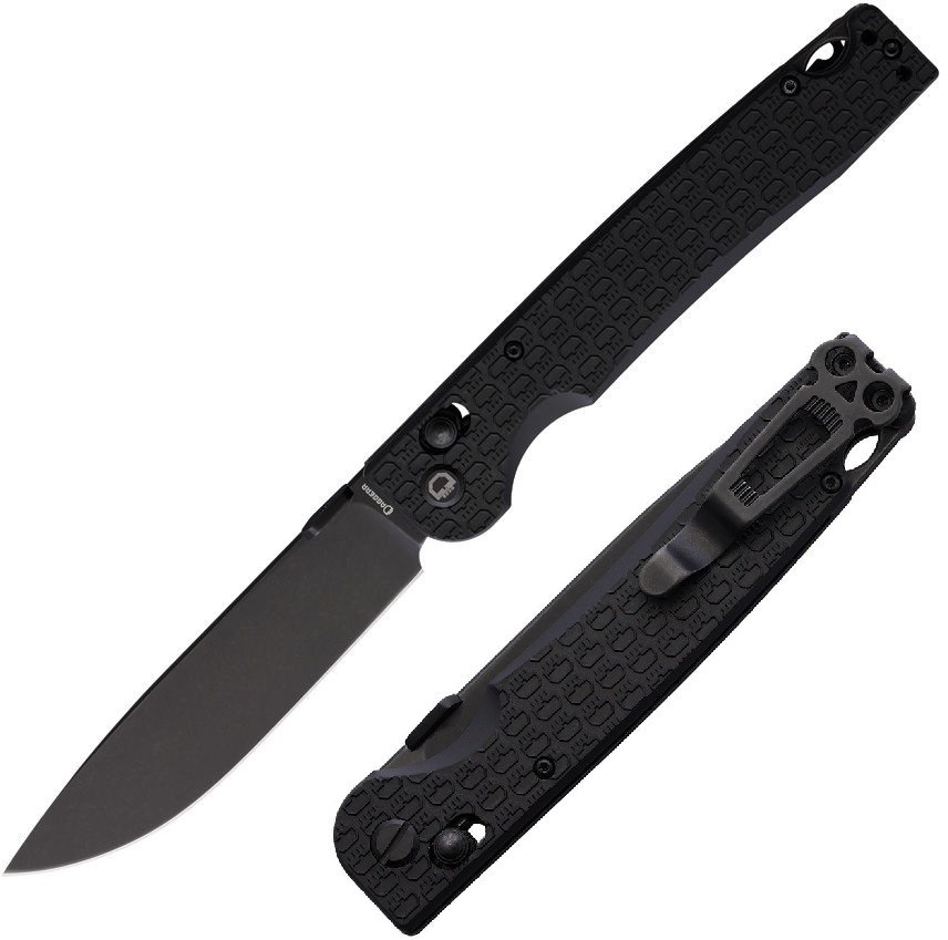 Daggerr Knives Dropet Folding Knife 3.88″ 8Cr14MoV Steel Blade Black FRN Handle