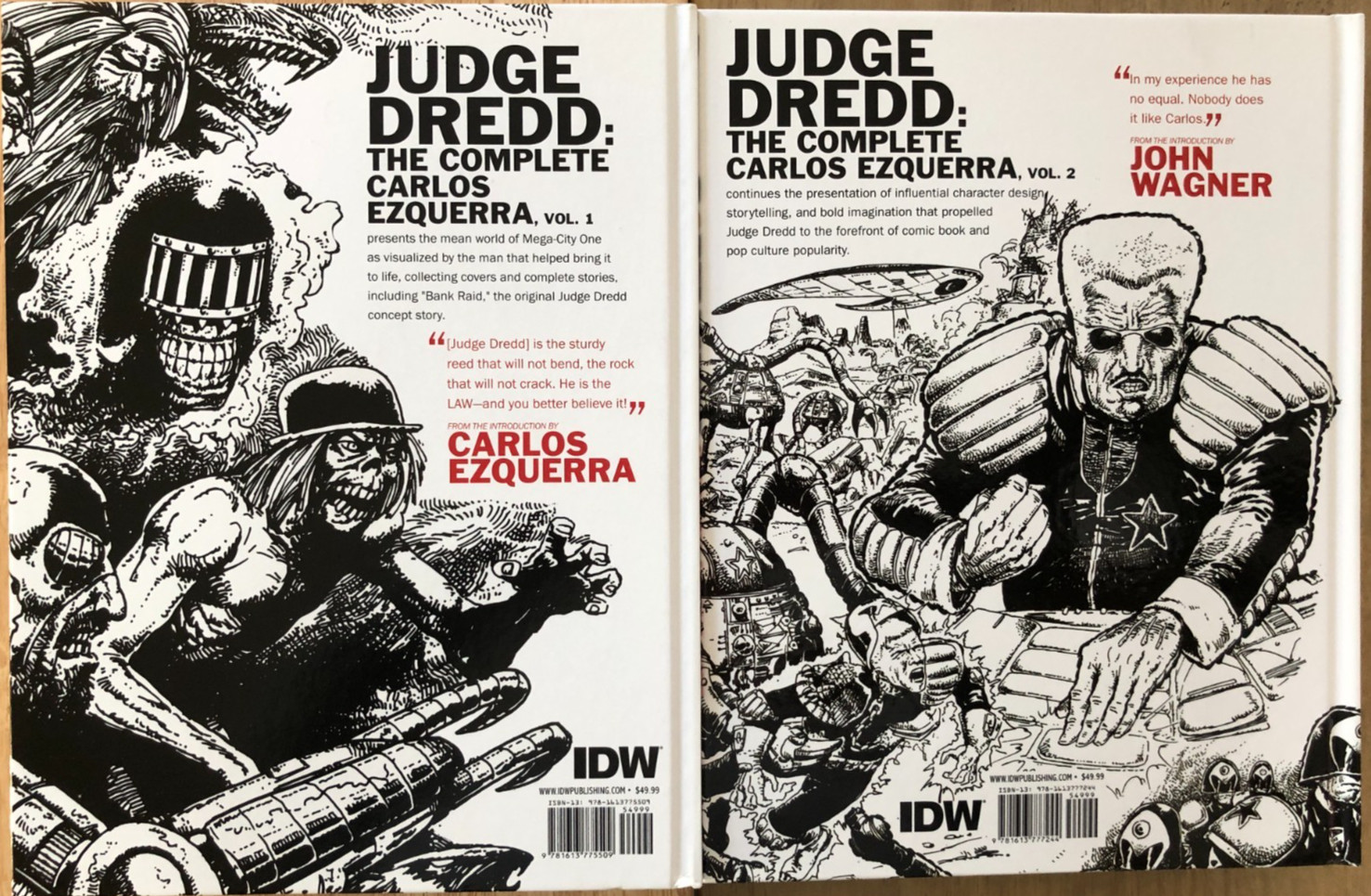 JUDGE DREDD – THE COMPLETE CARLOS EZQUERRA 2013 1st print, vol 1 & 2