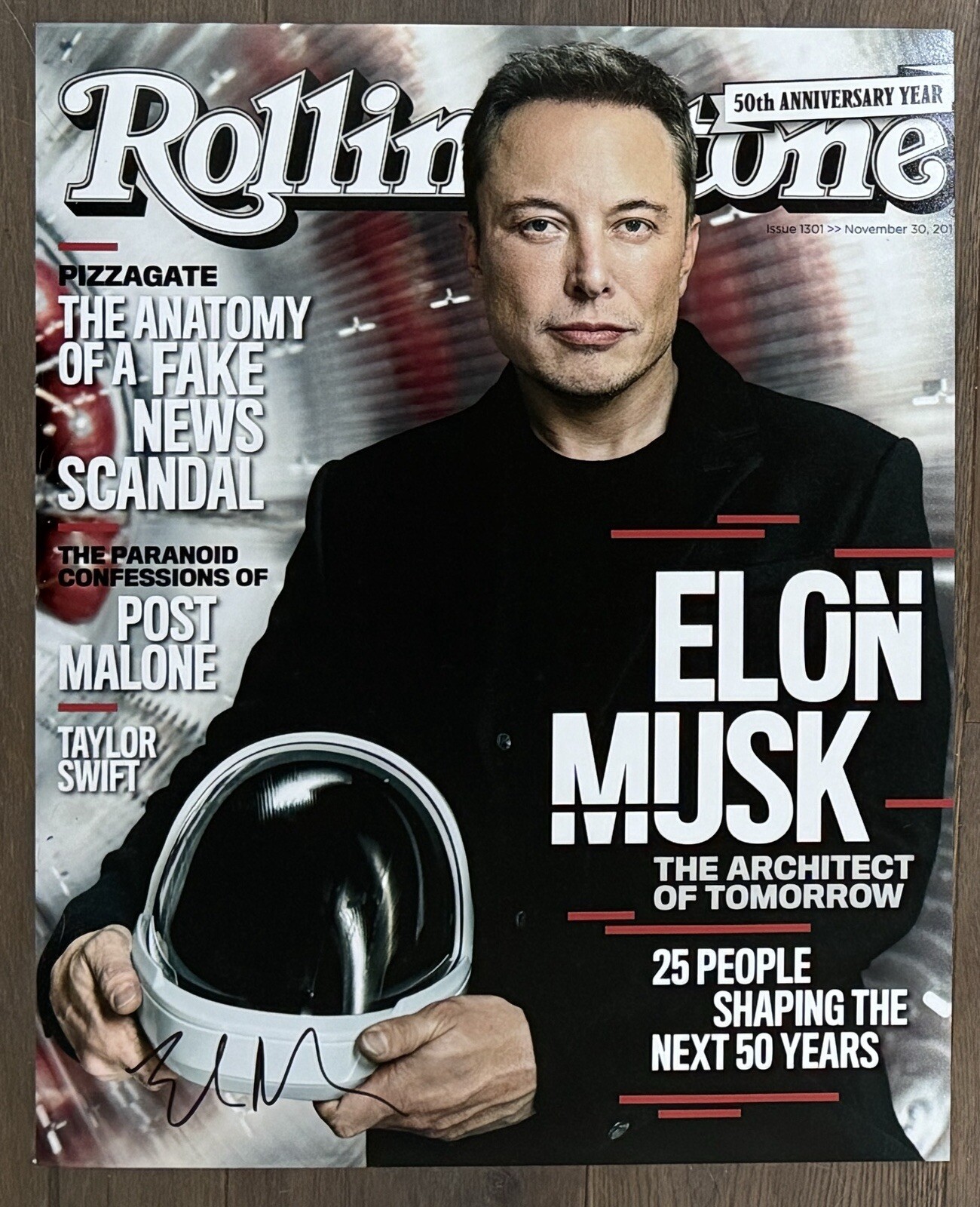 Elon Musk Signed Autograph 16×20 Photo TESLA Founder CEO SpaceX Paypal ACOA COA