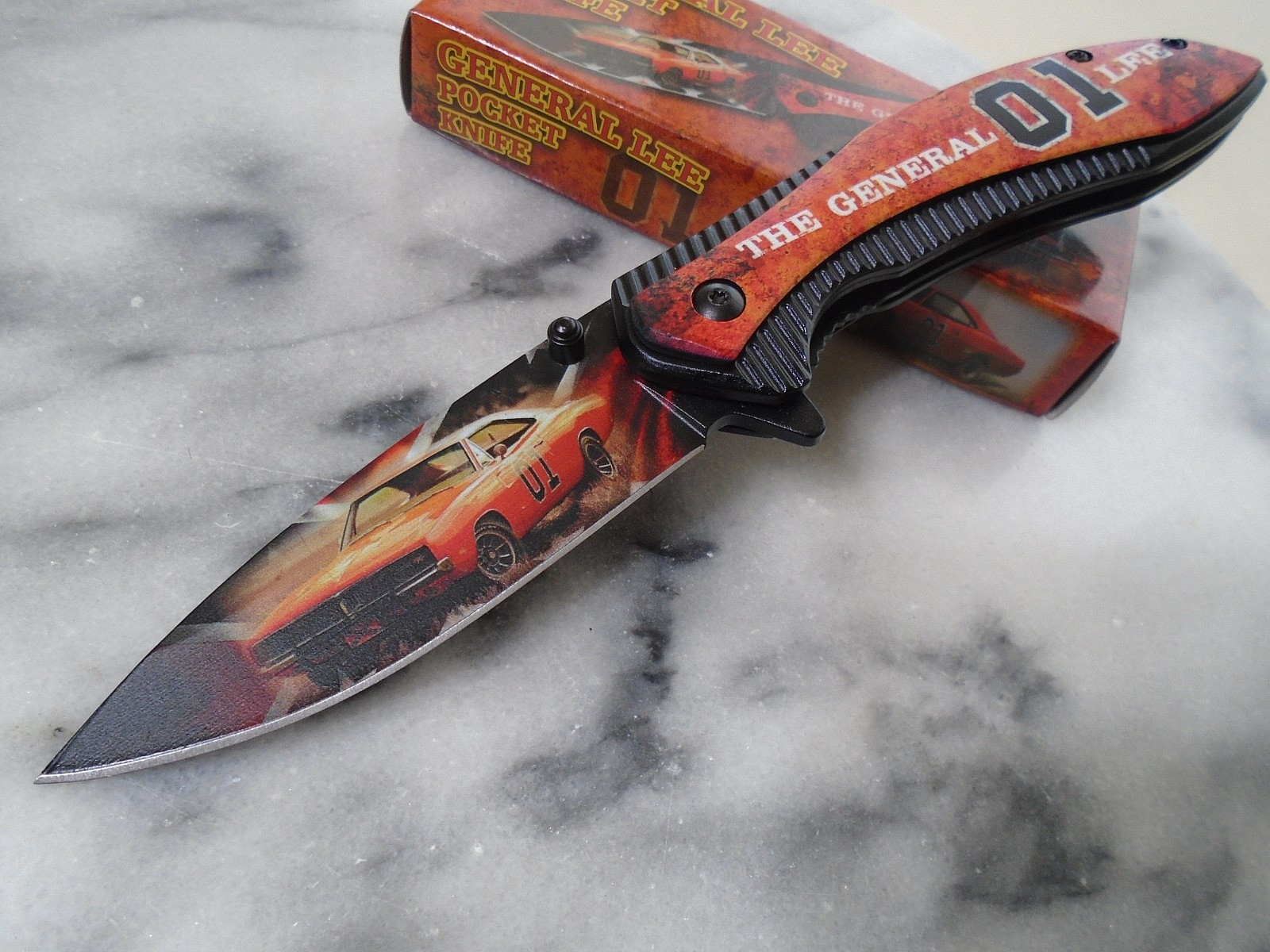 Dukes Of Hazzard Assisted Open Pocket Knife General Lee Liner Lock Folder New