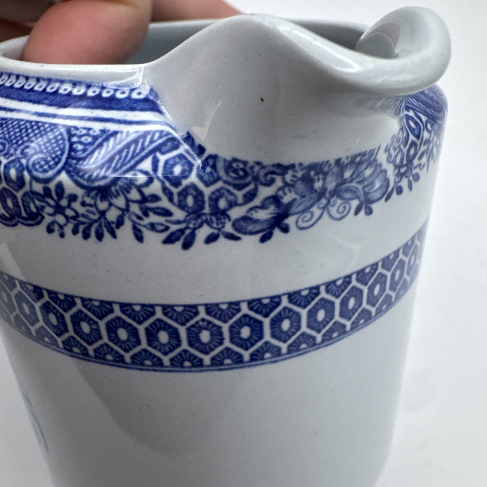 Copeland Spode Heritage Blue Creamer Eagle Milk Jug Coffee Tea Vtg Americana 4″