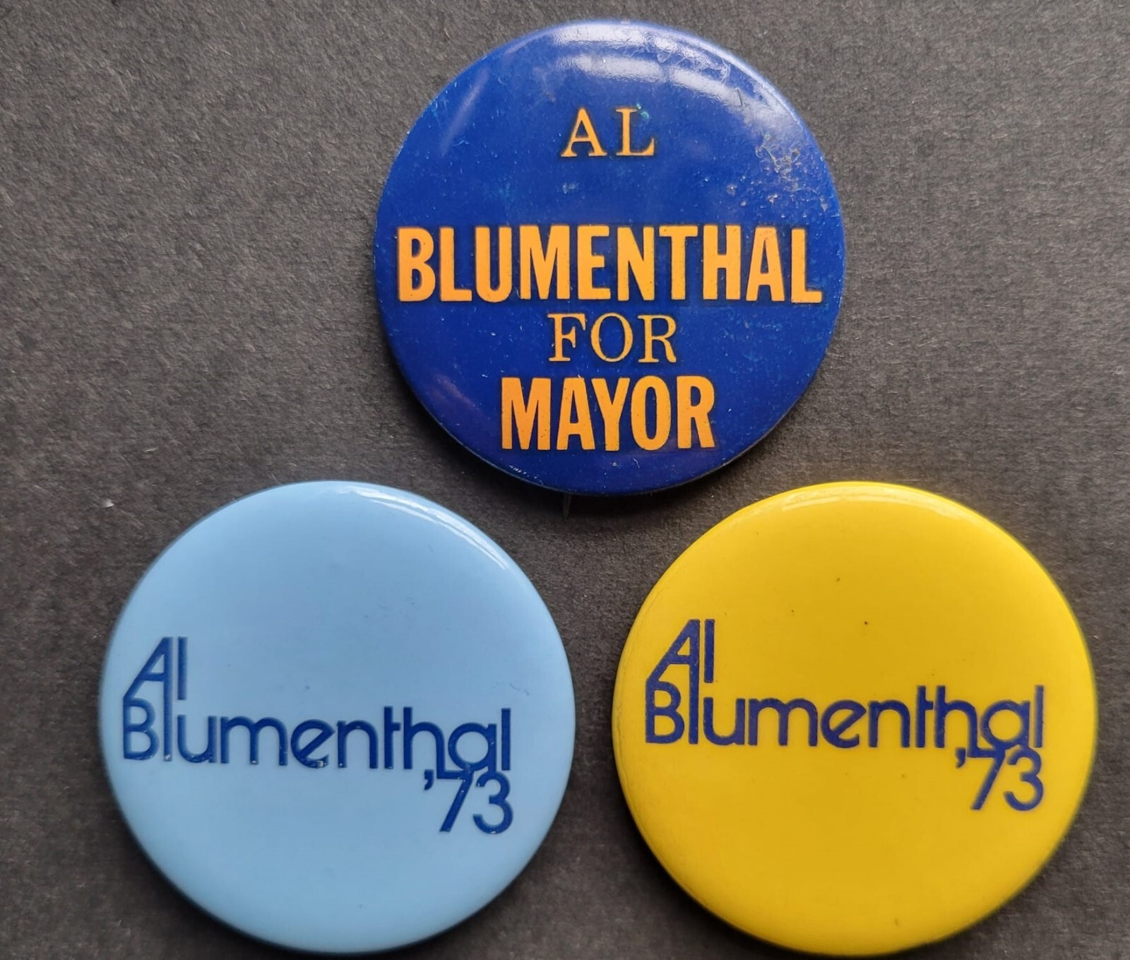 1973 Al Blumenthal. New York City Mayor Candidate Political Button Vintage