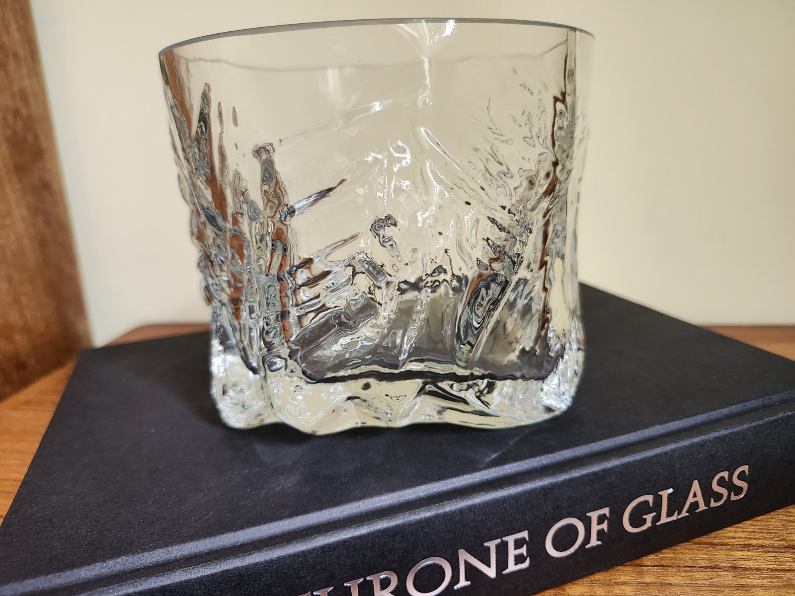 Peill & Putzler Clear 1970’s Ice Relief Glass Ice Cube Bowl Ice Bucket
