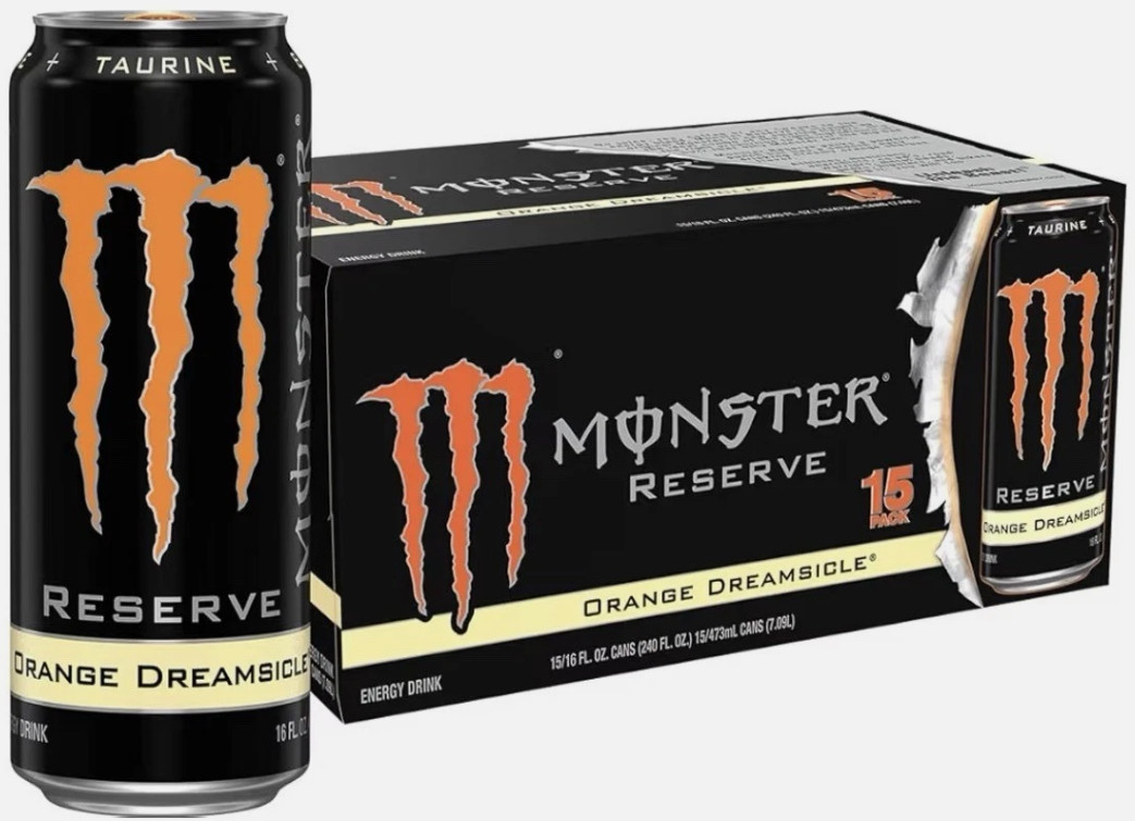Monster Energy Reserve Orange Dreamsicle, Energy Drink, 16 Ounce | Pack of 15