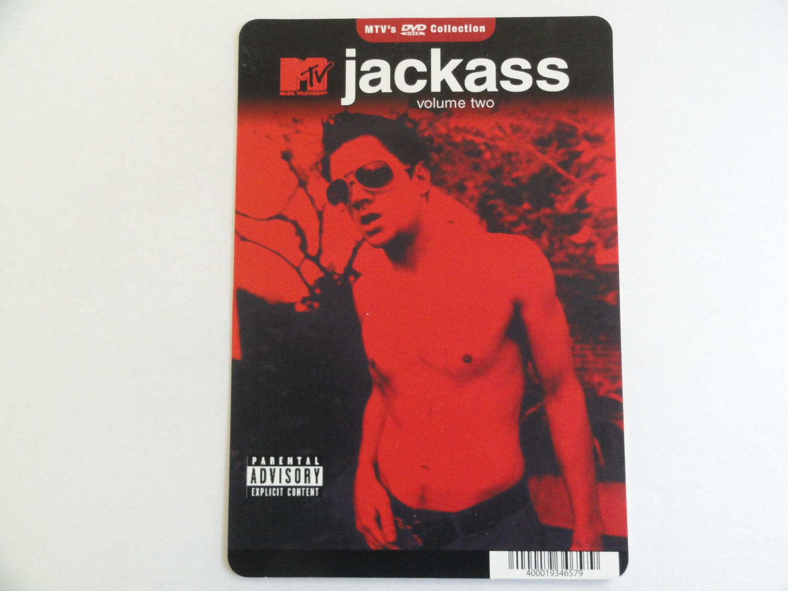 MTV JACKASS VOLUME TWO – BLOCKBUSTER VIDEO BACKER CARD 5″X8″